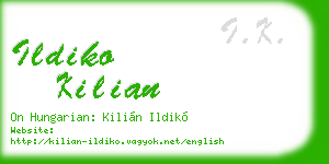 ildiko kilian business card