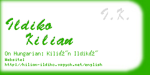 ildiko kilian business card